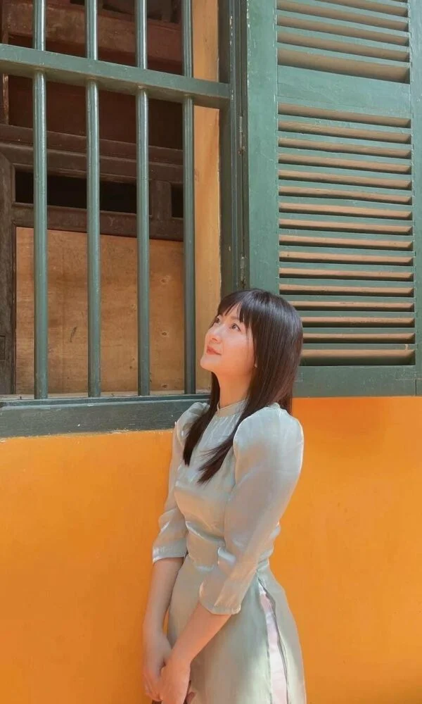 Áo Dài Organza Xanh mint