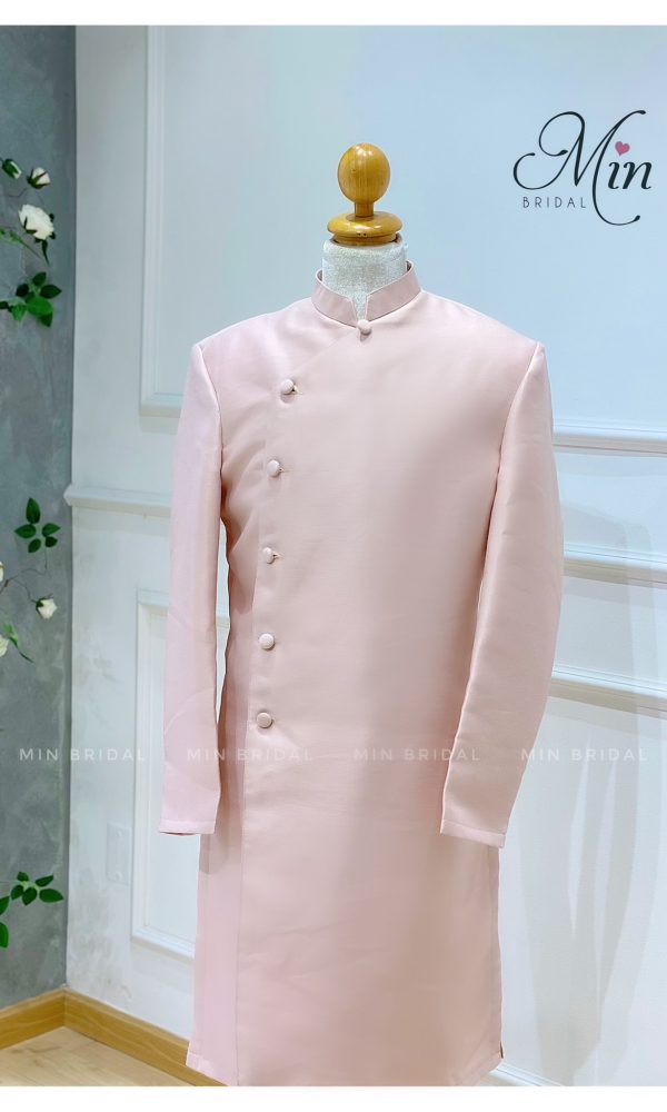 Áo Dài Tafta Hồng Pastel